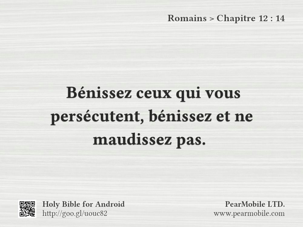 Romains, Chapitre 12:14